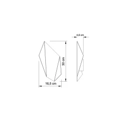 Applique blanche LED au design géométrique - Giada