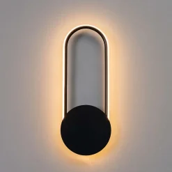 Applique cercle noir suspendu - Pise