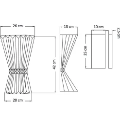 Applique chic cristal transparent et métal doré - Giova