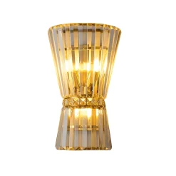 Applique chic cristal transparent et métal doré - Giova