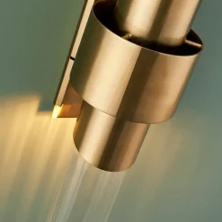 Applique chic en verre et métal doré - Denia