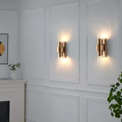 Applique chic en verre et métal doré - Denia