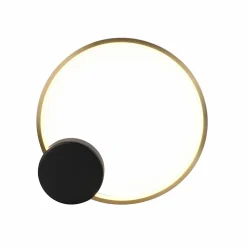 Applique circulaire noire et laiton 30 cm - Alisa