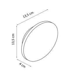 Applique d'atmosphère ronde blanche extérieur D13 cm - Lunar
