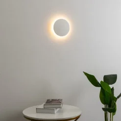 Applique d'atmosphère ronde blanche extérieur D13 cm - Lunar