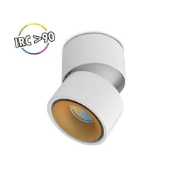 Applique décorative LED 6W - Blanc/Doré - Orientable - 3 CCT - IRC90