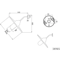 Applique de jardin rustique Brenta