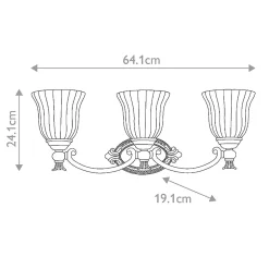 Applique de mirroir Francoise 3 lumières