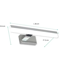 Applique de salle de bain 32 cm chrome - Voltman