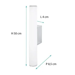 Applique de salle de bain 50 cm chrome - Voltman