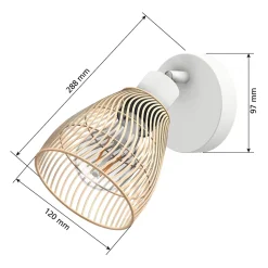 Applique de salle de bain Cintoia blanc et rotin A60 Standard IP44 Eglo
