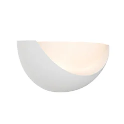 Applique demi-circulaire blanche en gypse - Gillian