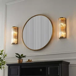 Applique demi-cylindrique pampilles transparentes - Andria