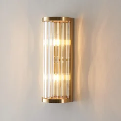 Applique demi-cylindrique pampilles transparentes - Andria