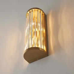 Applique demi-cylindrique pampilles transparentes - Andria