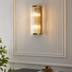 Applique demi-cylindrique pampilles transparentes - Andria