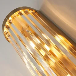 Applique demi-cylindrique pampilles transparentes - Andria