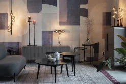 Applique design noir mat 3 boules de verre - Boite à design