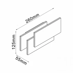 Applique design noire tripartie LED - Trio