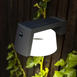 Applique d'extérieur à energie solaire à detecteur de mouvement LED intégrée Moon gris anthracite 9,5W 1000lm Lutec