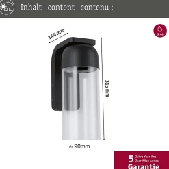 Applique d'extérieur Lantea IP44 91x237mm max. 15W 230V Anthracite Aluminium