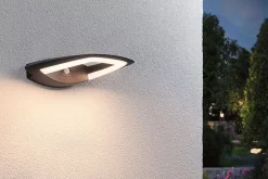 Applique d'extérieur LED Akena Détecteur de mouvement crépusculaire (IR) IP44 243x254mm 3000K 11W 800lm 230V Anthracite Aluminium