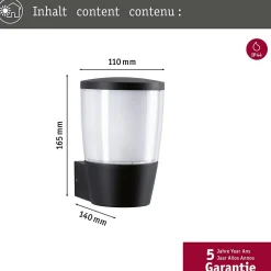 Applique d'extérieur LED Bako résistant à l'eau de mer IP44 110x165mm max. 20W 230V Anthracite Aluminium