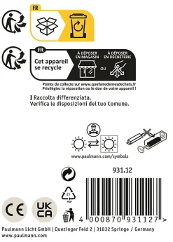 Applique d'extérieur LED Capera Détecteur de mouvement crépusculaire (IR) IP44 231mm 3000K 8W / 1,2W 700lm / 0lm 230V Blanc Alumin