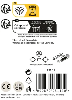 Applique d'extérieur LED Capera Détecteur de mouvement crépusculaire (IR) IP44 231mm 3000K 8W / 1,2W 700lm / 0lm 230V Anthracite A