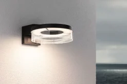 Applique d'extérieur LED Capera Détecteur de mouvement crépusculaire (IR) IP44 231mm 3000K 8W / 1,2W 700lm / 0lm 230V Anthracite A