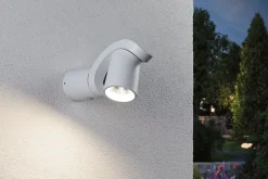Applique d'extérieur LED Cuff Détecteur de mouvement crépusculaire (IR) IP44 76x217mm 3000K 10W 700lm 230V 70 Blanc Aluminium