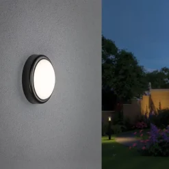 Applique d'extérieur LED IP44 180mm 3000K 15W 1050lm 230V Gris Matière plastique