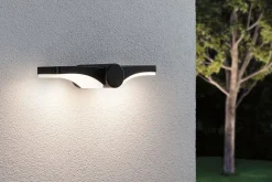 Applique d'extérieur LED Pekana IP44 300x130mm 3000K 2x6W 2x480lm 230V Anthracite Aluminium