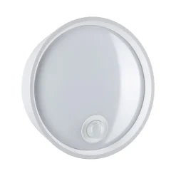 Applique d'extérieur LED Platomo Détecteur de mouvement crépusculaire (IR) résistant à l'eau de mer IP44 rond 180mm 3000K 14,5W 12