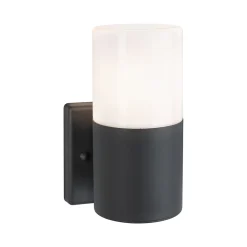 Applique d'extérieur Tubs IP44 rond 105x175mm max. 15W 230V Gris dépoli Métal Matière plastique