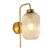 Applique dorée vintage verre cannelé - Canelia