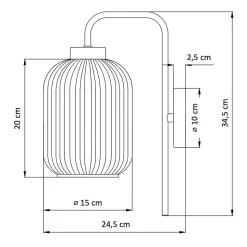 Applique dorée vintage verre cannelé - Canelia