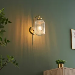 Applique dorée vintage verre cannelé - Canelia