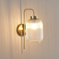 Applique dorée vintage verre cannelé - Canelia