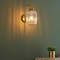 Applique dorée vintage verre cannelé - Canelia