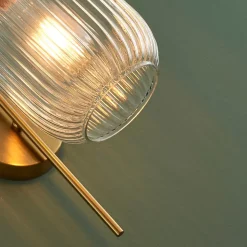 Applique dorée vintage verre cannelé - Canelia