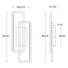 Applique double rectangle laiton 50 cm éclairage indirect - Torello