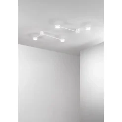 Applique Eclipsia Blanche - 325x520x64mm 2xGX53 - Applique métal deux bras - Bras long à gauche