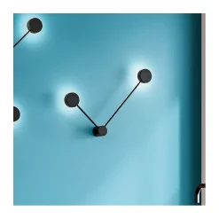 Applique Eclipsia noire - 325x520x64 mm 2xGX53 - Applique en métal à deux bras - Bras long à droite