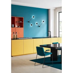 Applique Eclipsia noire - 325x520x64 mm 2xGX53 - Applique en métal à deux bras - Bras long à droite