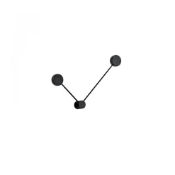 Applique Eclipsia noire - 325x520x64 mm 2xGX53 - Applique en métal à deux bras - Bras long à droite