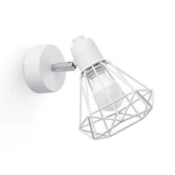 Applique en acier 1 ampoule 4000K - 18x15x18cm Sollux