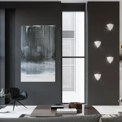 Applique en acier 2 ampoules 4000K - 27x8x25cm Sollux