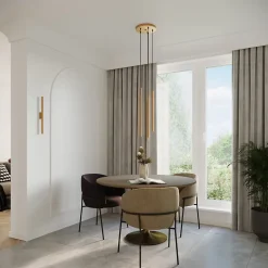 Applique en acier 2 ampoules 4000K - 2.5x5x50cm Sollux