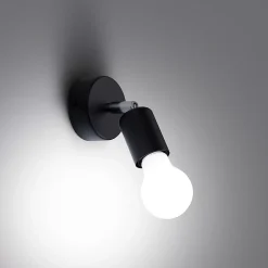 Applique en acier 1 ampoule 3000K - 8x8x14cm Sollux